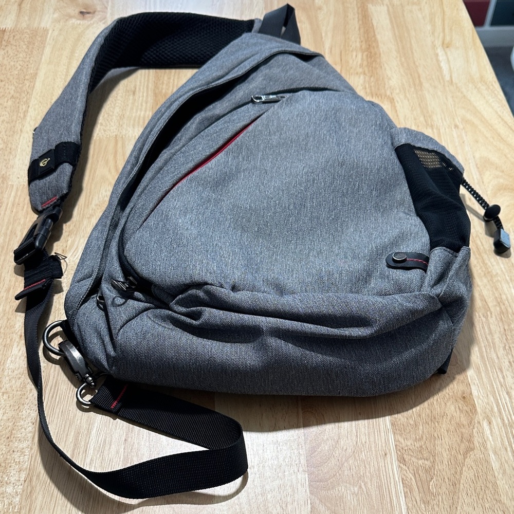 Gray Sling Bag for Men